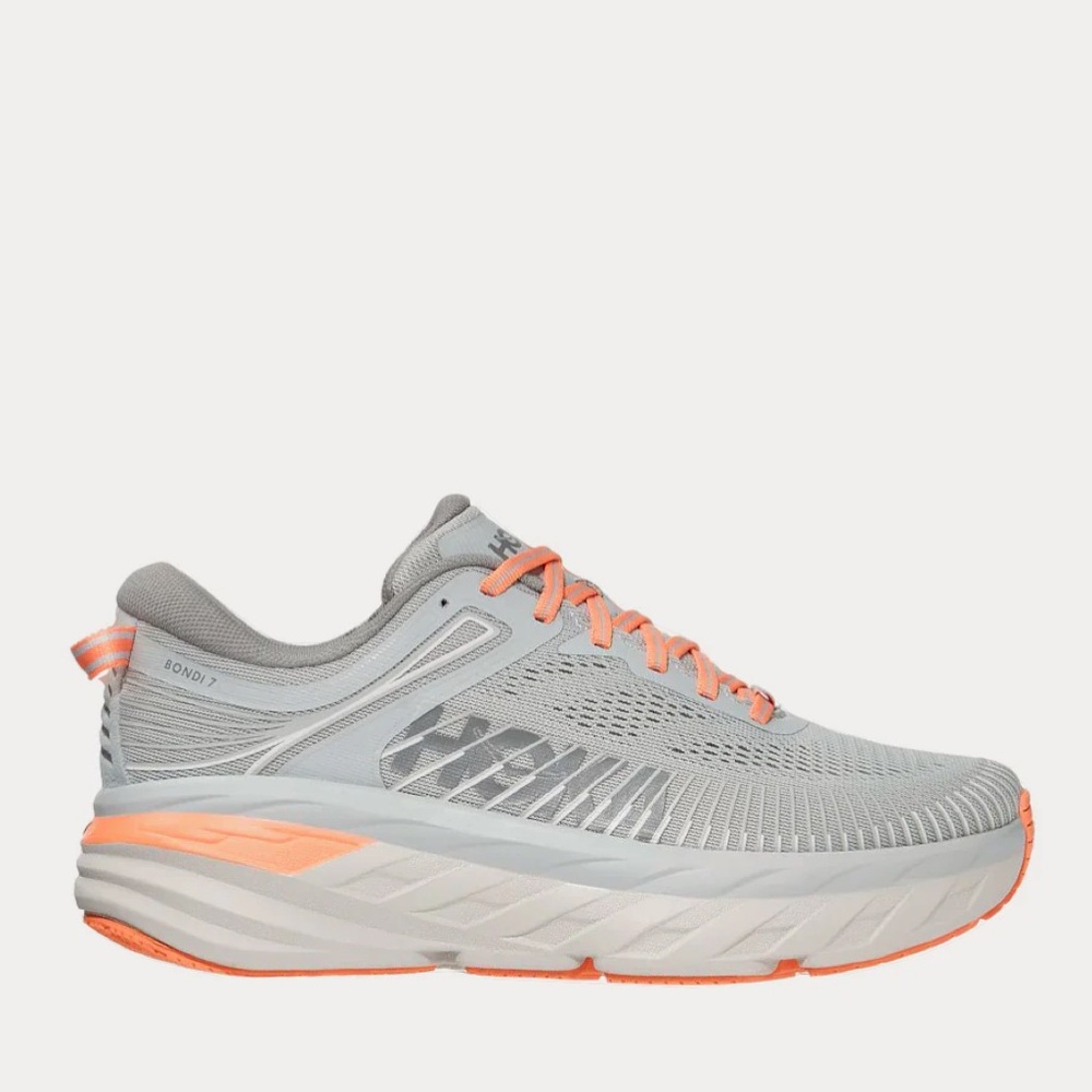 Hoka - Bondi 7 women Harbor Mist, Sharkskin Running Shoes size 5D NEW